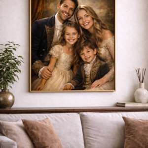 Héritage Intemporel – Votre Famille en Œuvre d’Art Classique